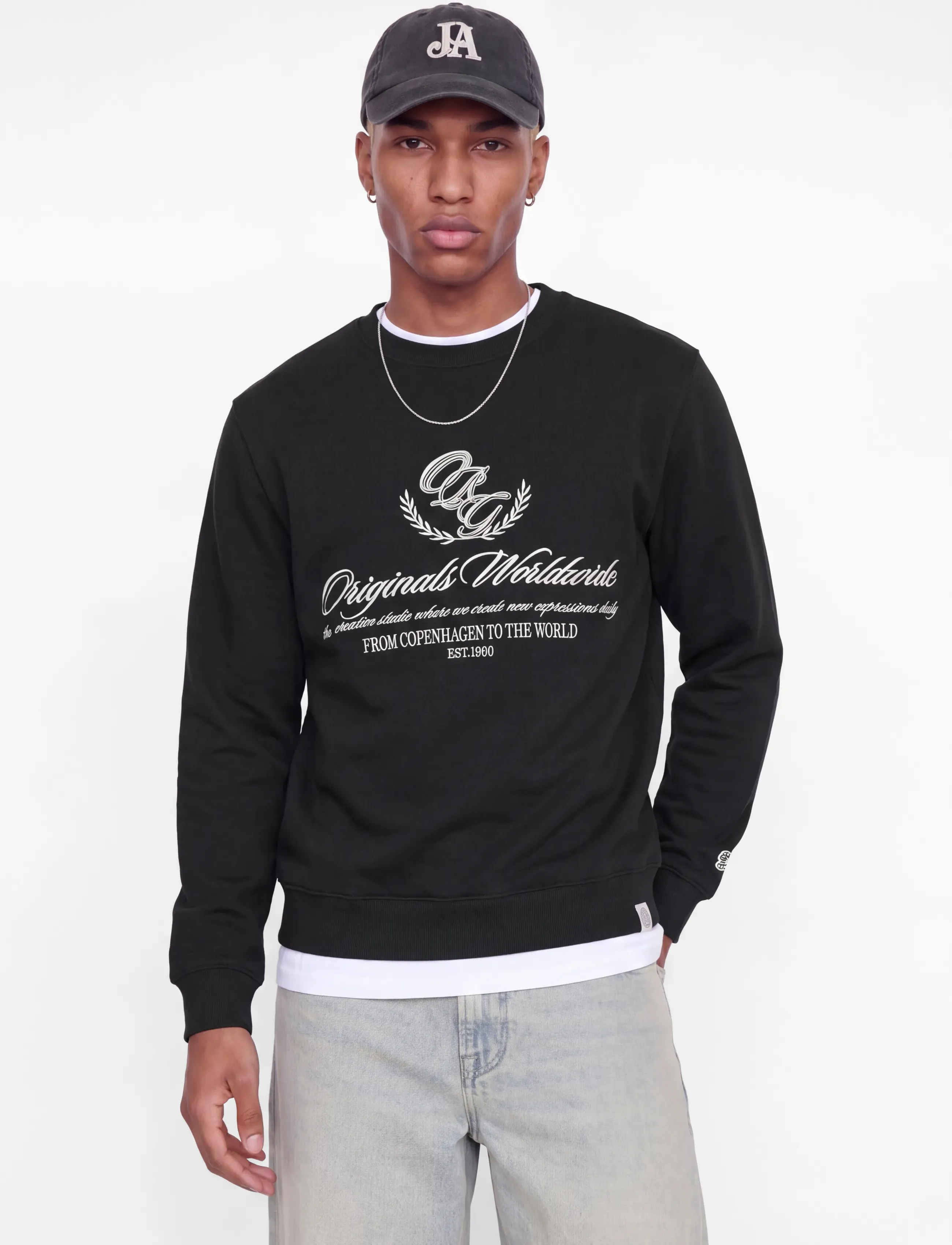 Jortoronto Emb Front Sweat Crew Neck Bf