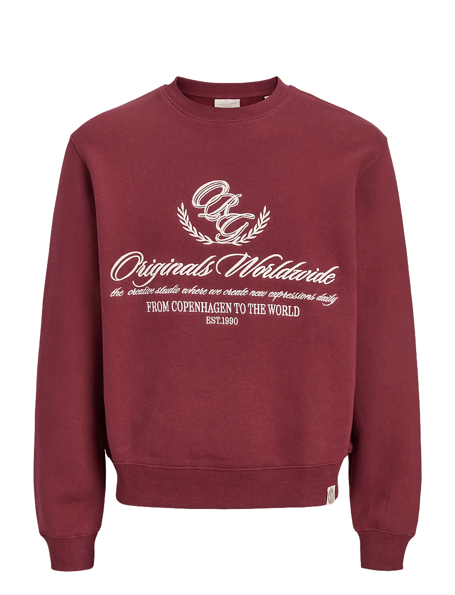 Jack & Jones - JORTORONTO EMB FRONT SWEAT CREW NECK BF - chocolate truffle - 0