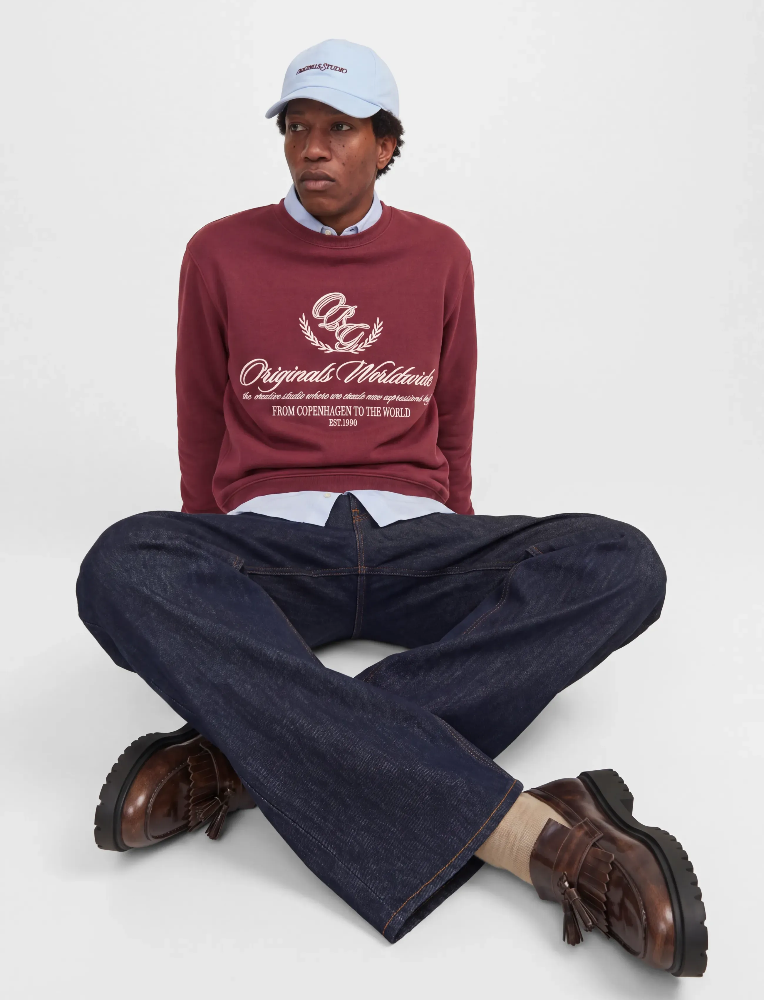 Jack & Jones - JORTORONTO EMB FRONT SWEAT CREW NECK BF - sweatshirts - chocolate truffle - 3