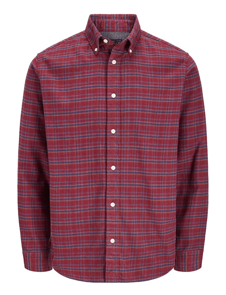 Jack & Jones - JPRBLUSTANLEY FLANNEL L/S SHIRT BF LN - tawny port - 0