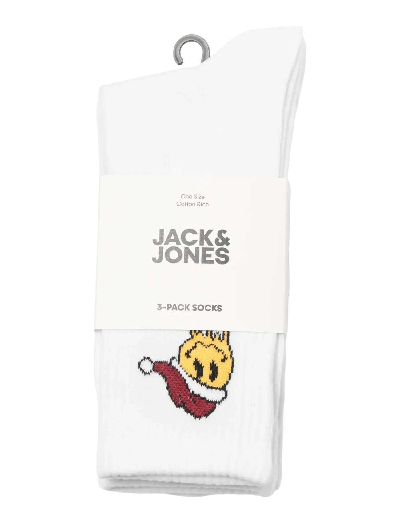 Jack & Jones - JACMELTING SMILEY TENNIS SOCKS 3 PACK - white - 1