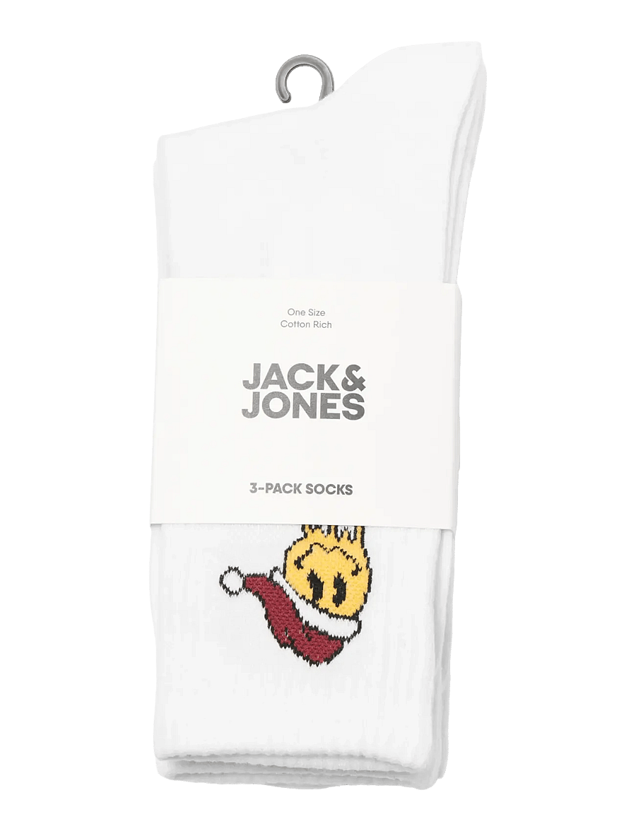 Jack & Jones - JACMELTING SMILEY TENNIS SOCKS 3 PACK - white - 1