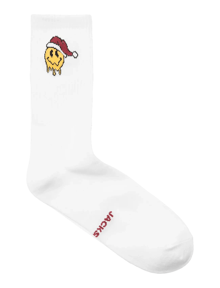 Jack & Jones - JACMELTING SMILEY TENNIS SOCKS 3 PACK - white - 3