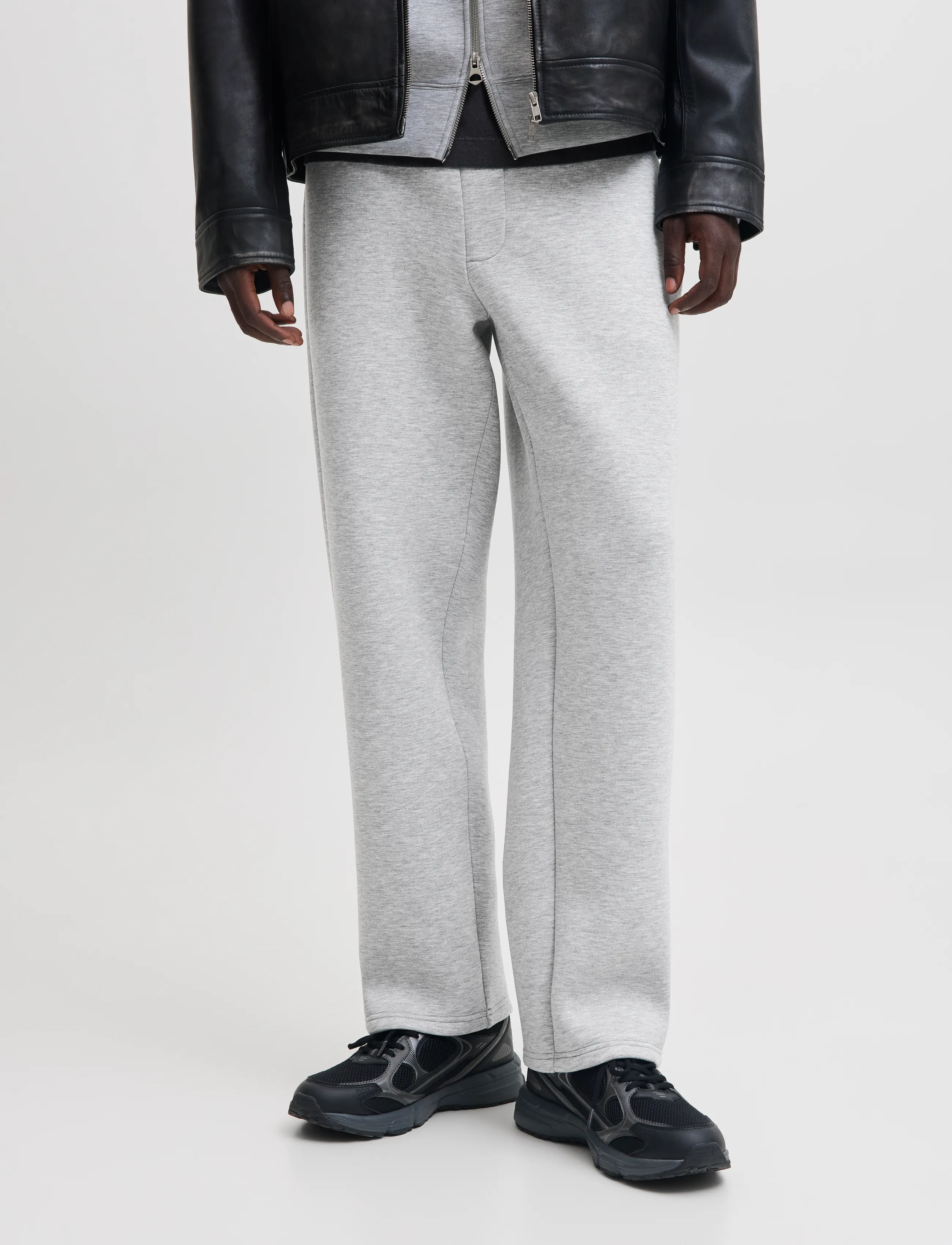 Jack & Jones JPSTBILL LEGACY SCUBA UNC SWT PANTS NOOS - Casual trousers - LIGHT GREY MELANGE / grey