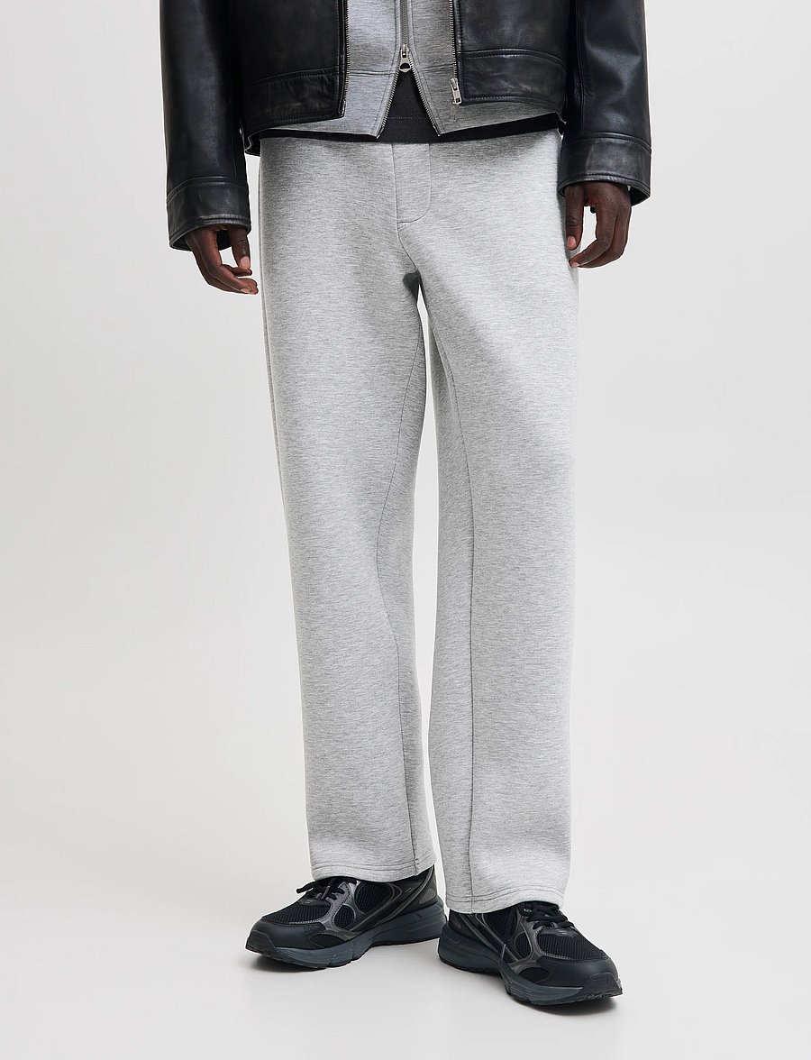 Jack & Jones - JPSTBILL LEGACY SCUBA UNC SWT PANTS NOOS - freizeithosen - light grey melange - 0