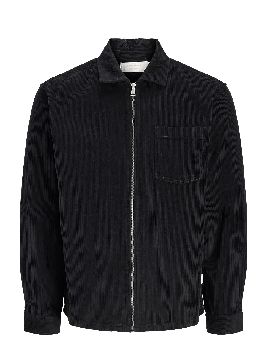 Jack & Jones - JORTORONTO CORDUDOY ZIP SHIRT LS BF - black - 0