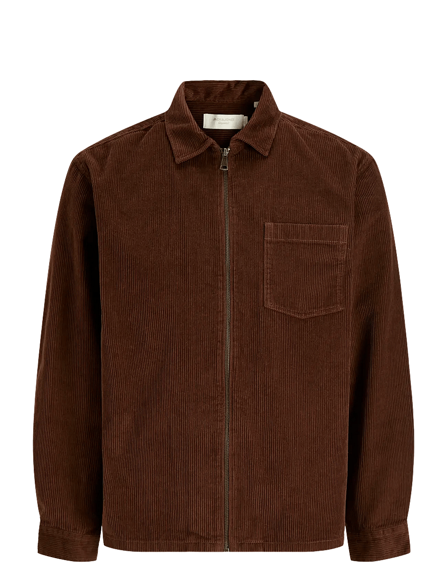 Jack & Jones - JORTORONTO CORDUDOY ZIP SHIRT LS BF - downtown brown - 0
