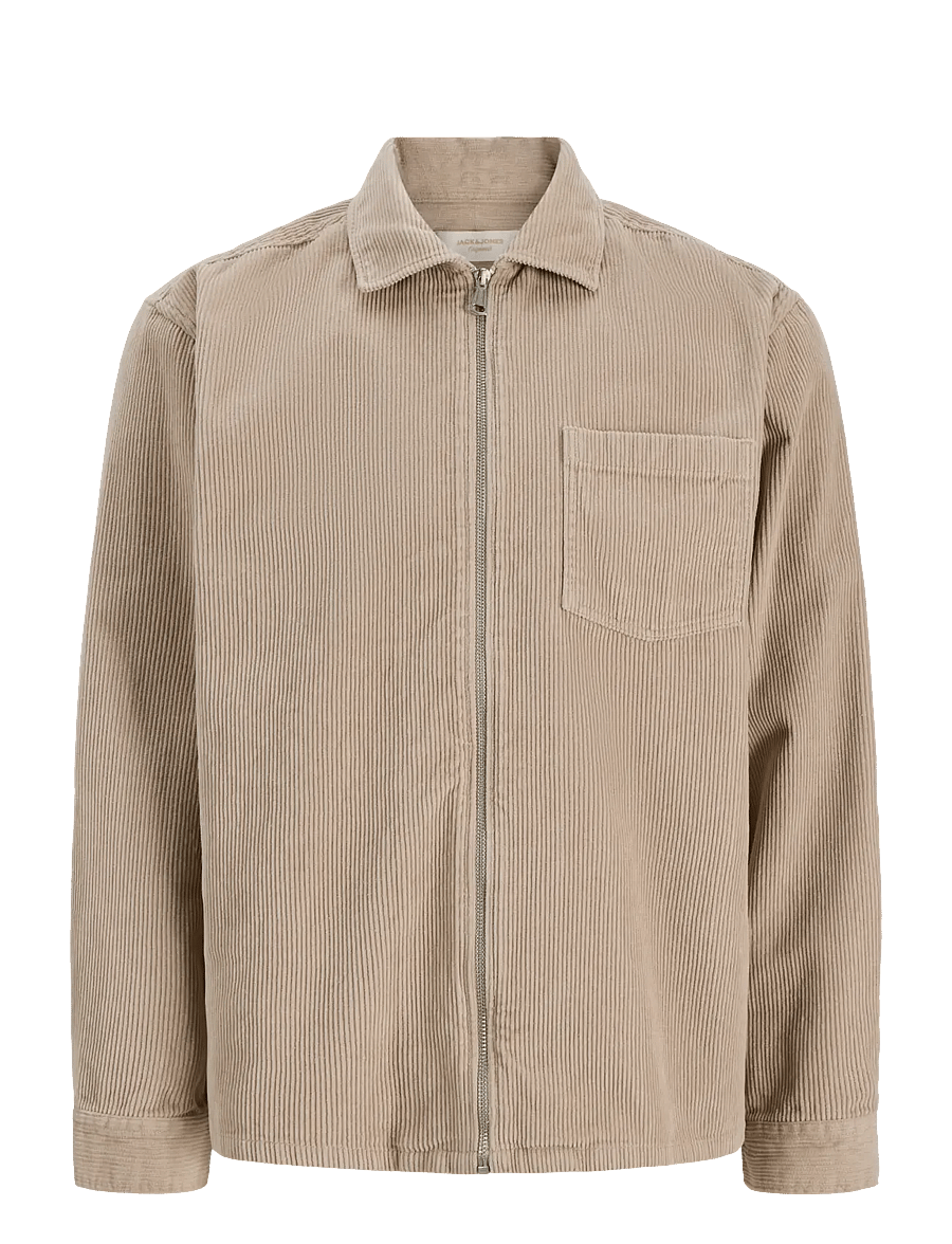 Jack & Jones - JORTORONTO CORDUDOY ZIP SHIRT LS BF - feather gray - 0