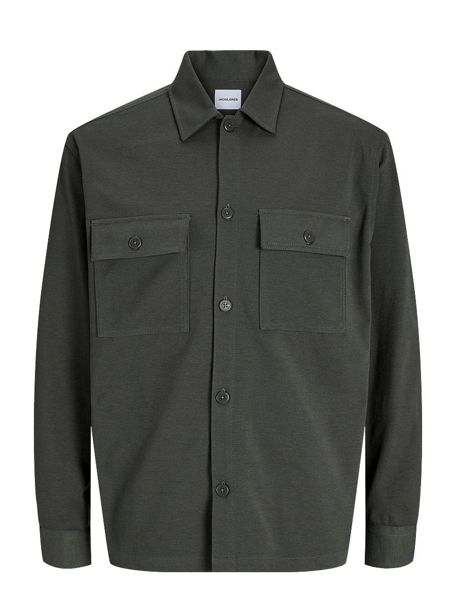 Jack & Jones - JJEWILLIAM SWEAT OVERSHIRT LS NOOS - kevadjoped - beluga - 1