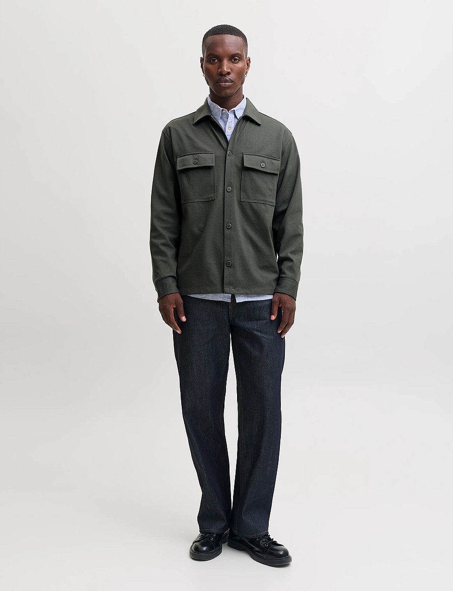 Jack & Jones - JJEWILLIAM SWEAT OVERSHIRT LS NOOS - kevadjoped - beluga - 4