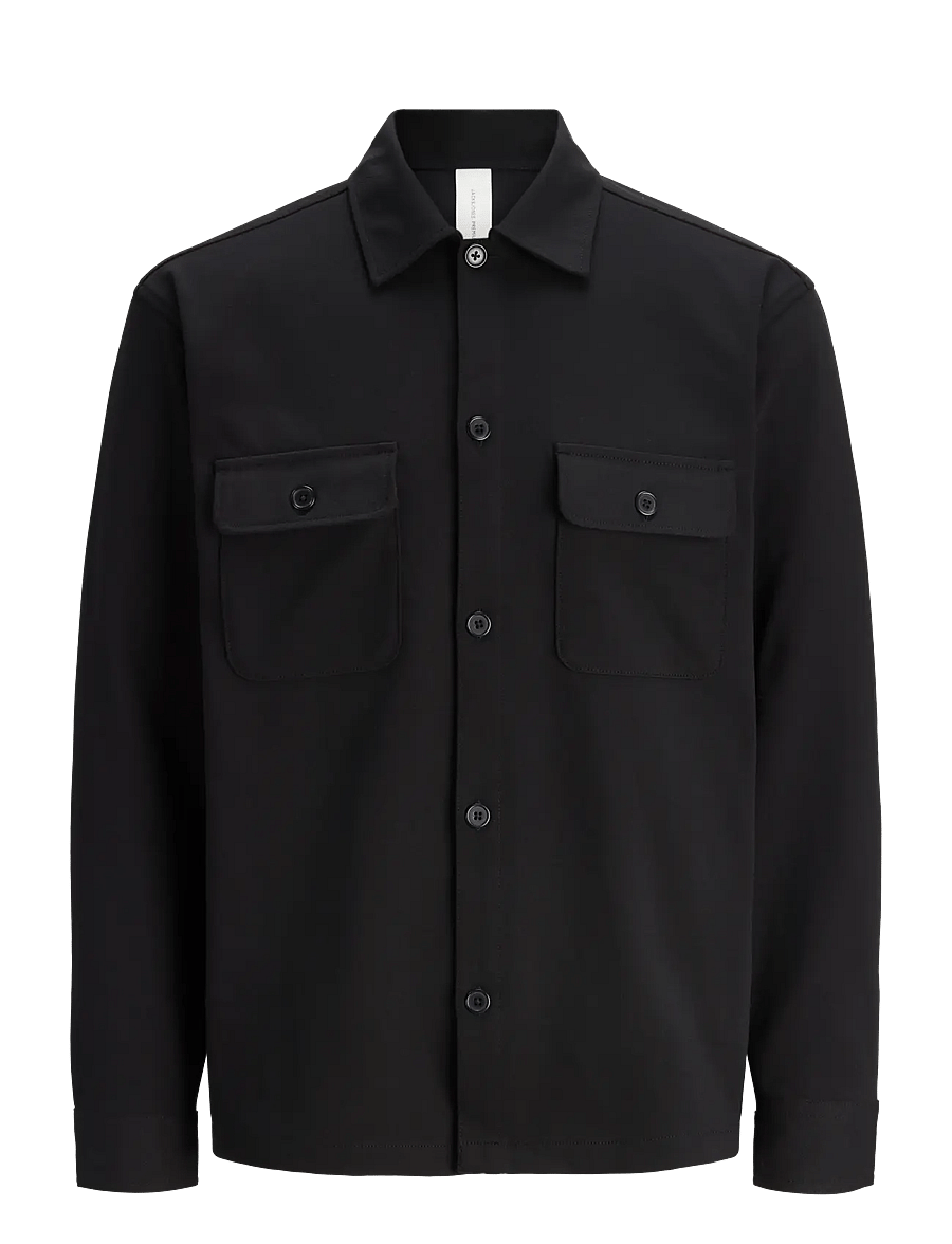 Jack & Jones - JJEWILLIAM SWEAT OVERSHIRT LS NOOS - Überhemden - black - 1