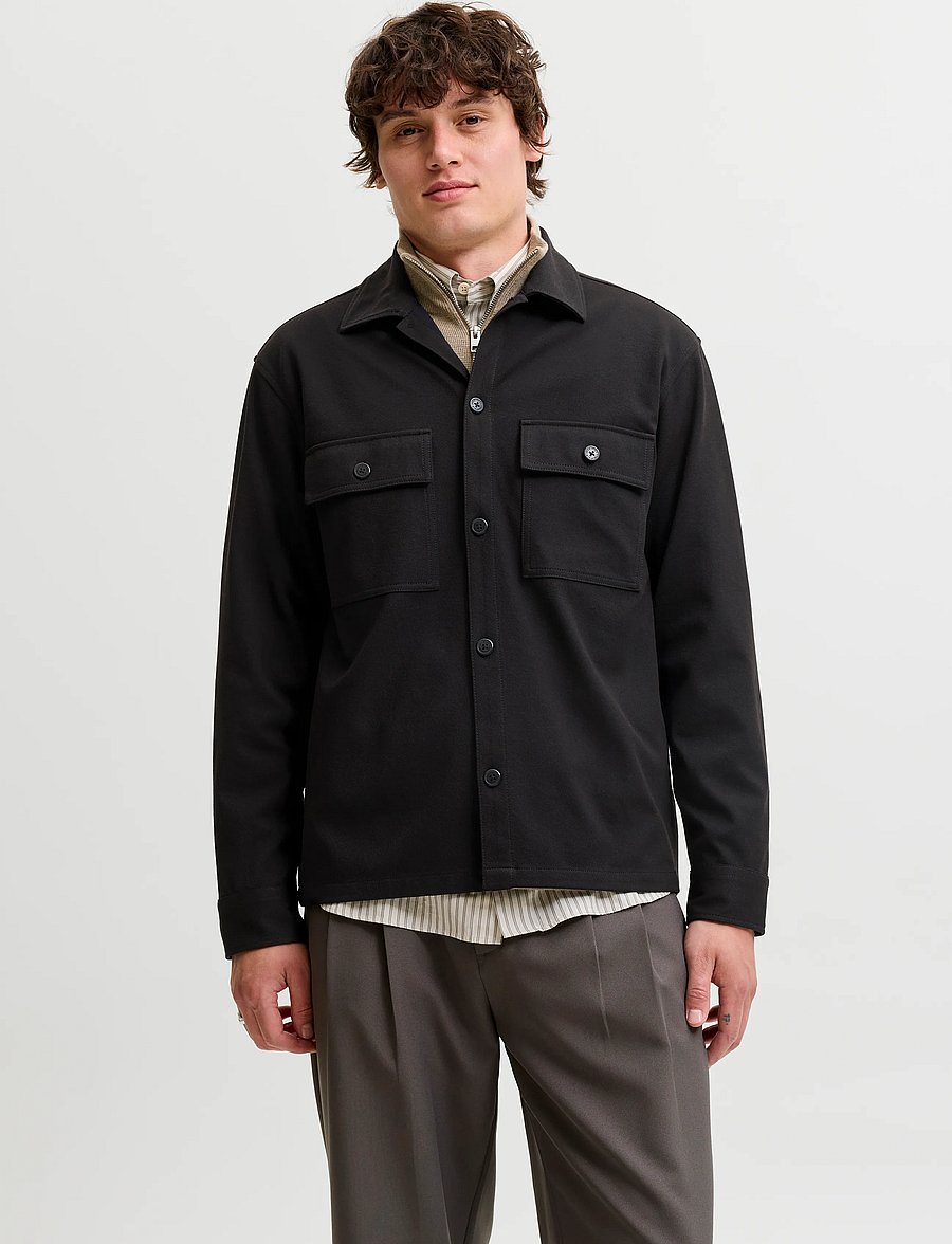 Jack & Jones - JJEWILLIAM SWEAT OVERSHIRT LS NOOS - black - 0