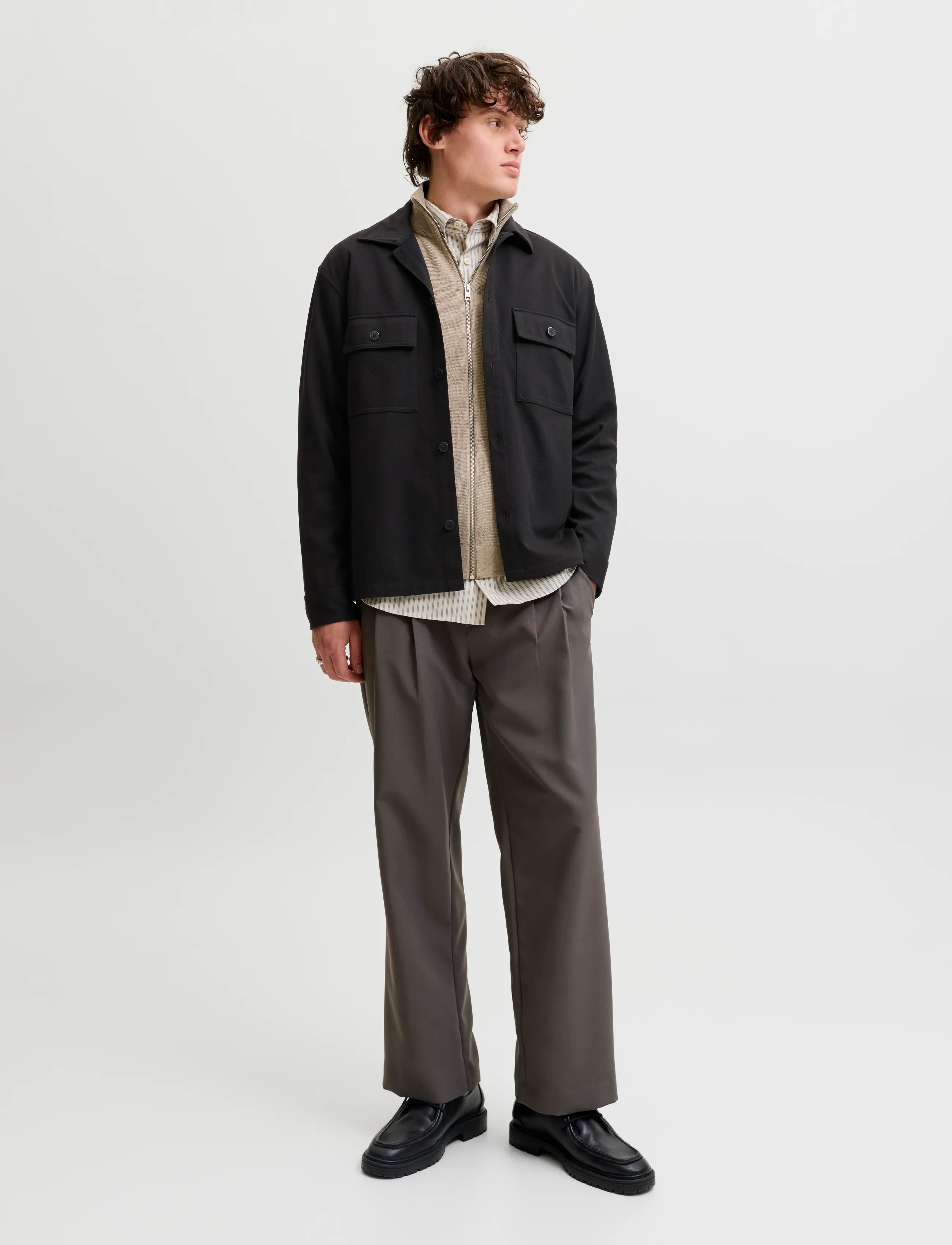 Jack & Jones - JJEWILLIAM SWEAT OVERSHIRT LS NOOS - black - 4