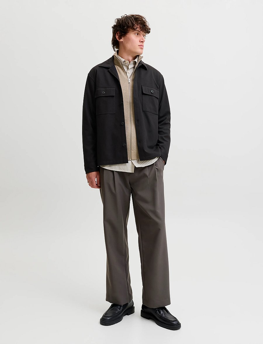 Jack & Jones - JJEWILLIAM SWEAT OVERSHIRT LS NOOS - black - 4