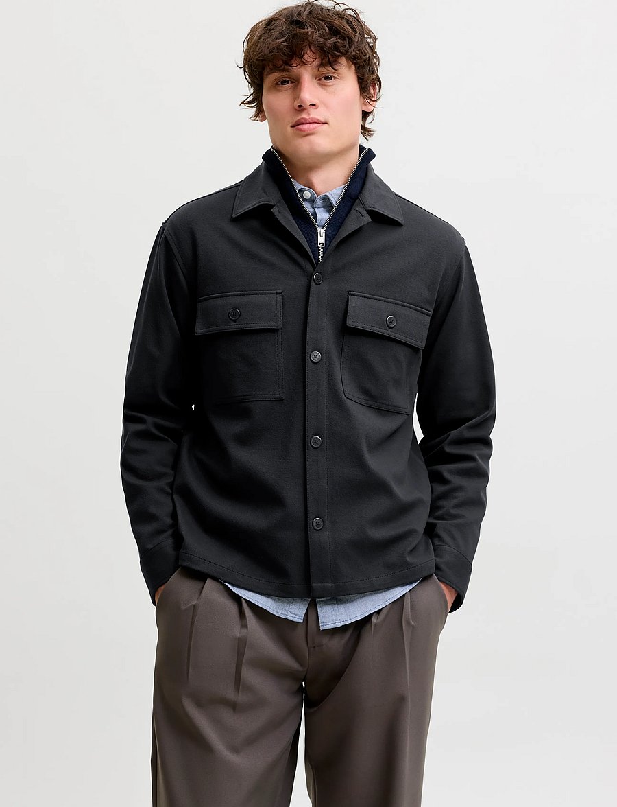 Jack & Jones - JJEWILLIAM SWEAT OVERSHIRT LS NOOS - dark navy - 0