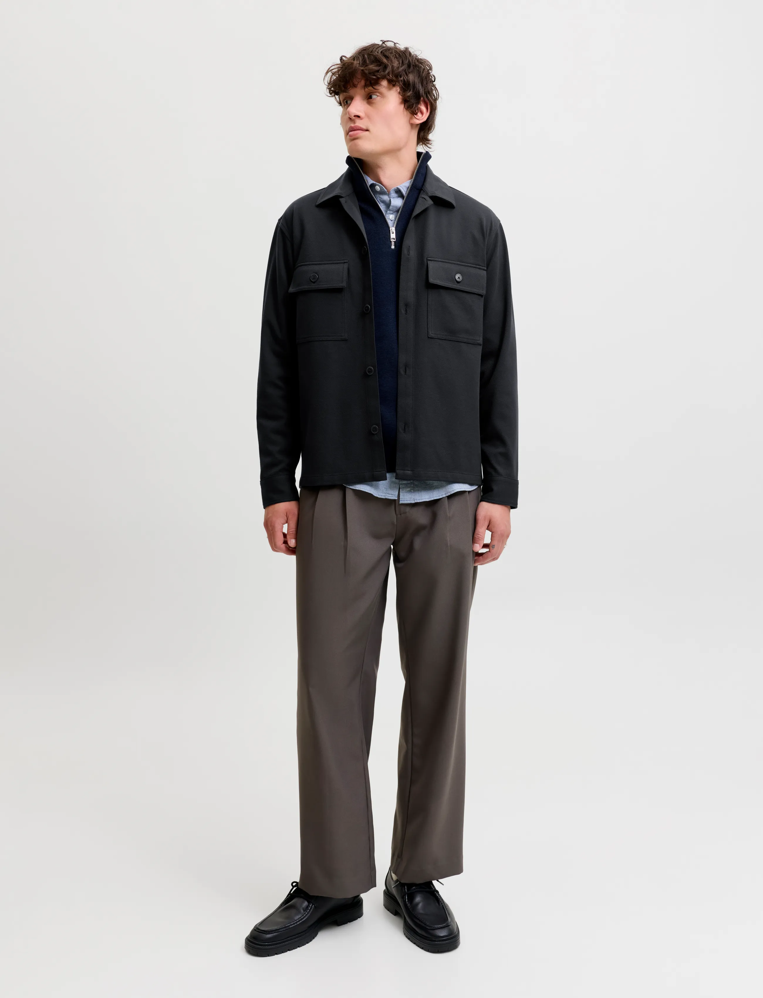 Jack & Jones - JJEWILLIAM SWEAT OVERSHIRT LS NOOS - dark navy - 4