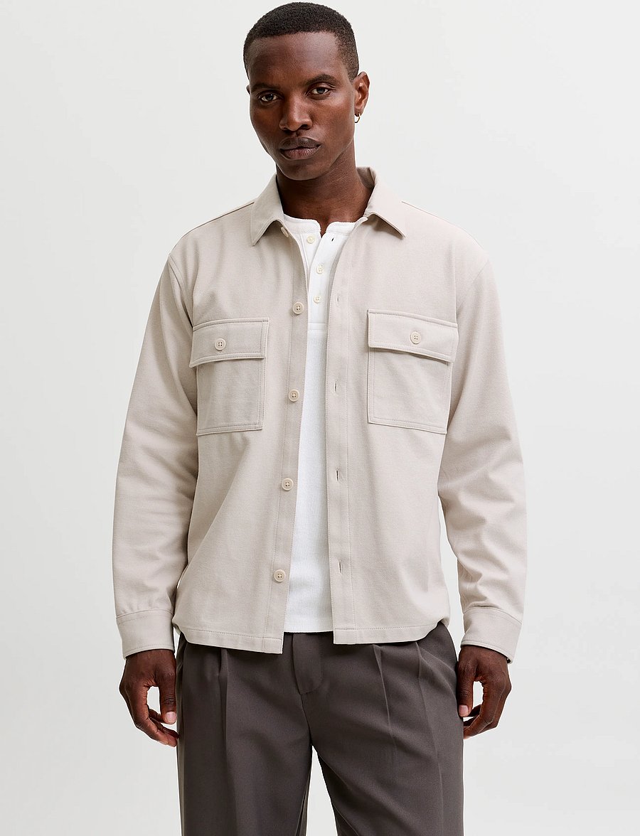 Jack & Jones - JJEWILLIAM SWEAT OVERSHIRT LS NOOS - kevadjoped - moonbeam - 0