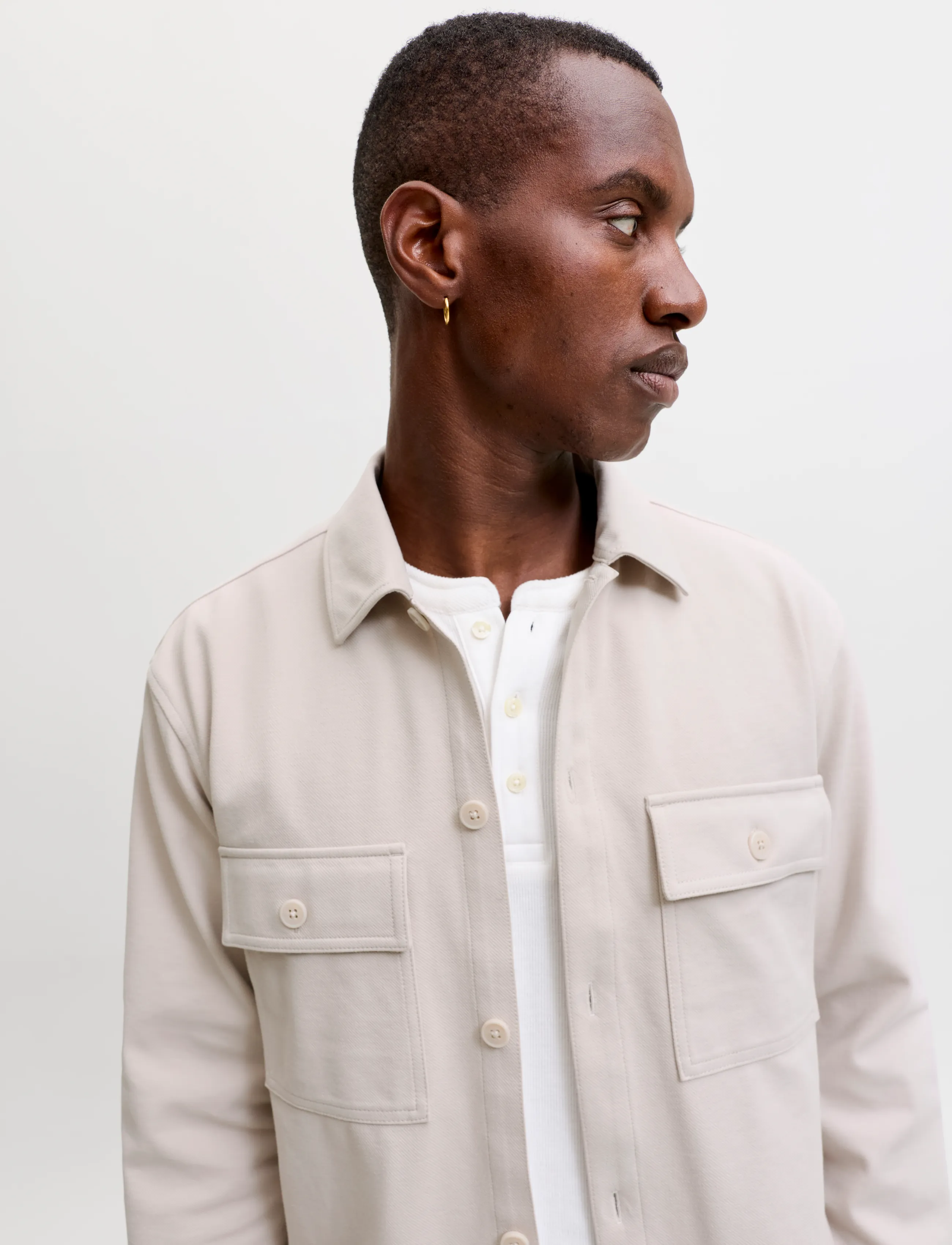 Jack & Jones - JJEWILLIAM SWEAT OVERSHIRT LS NOOS - moonbeam - 5