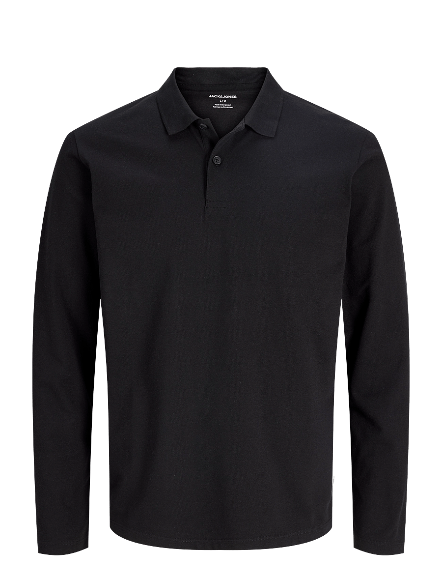 Jack & Jones - JJKANE POLO LS - pikkade varrukatega kootud polod - black - 0