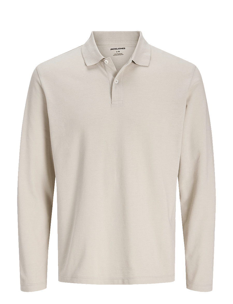 Jack & Jones - JJKANE POLO LS - pikkade varrukatega kootud polod - moonbeam - 1