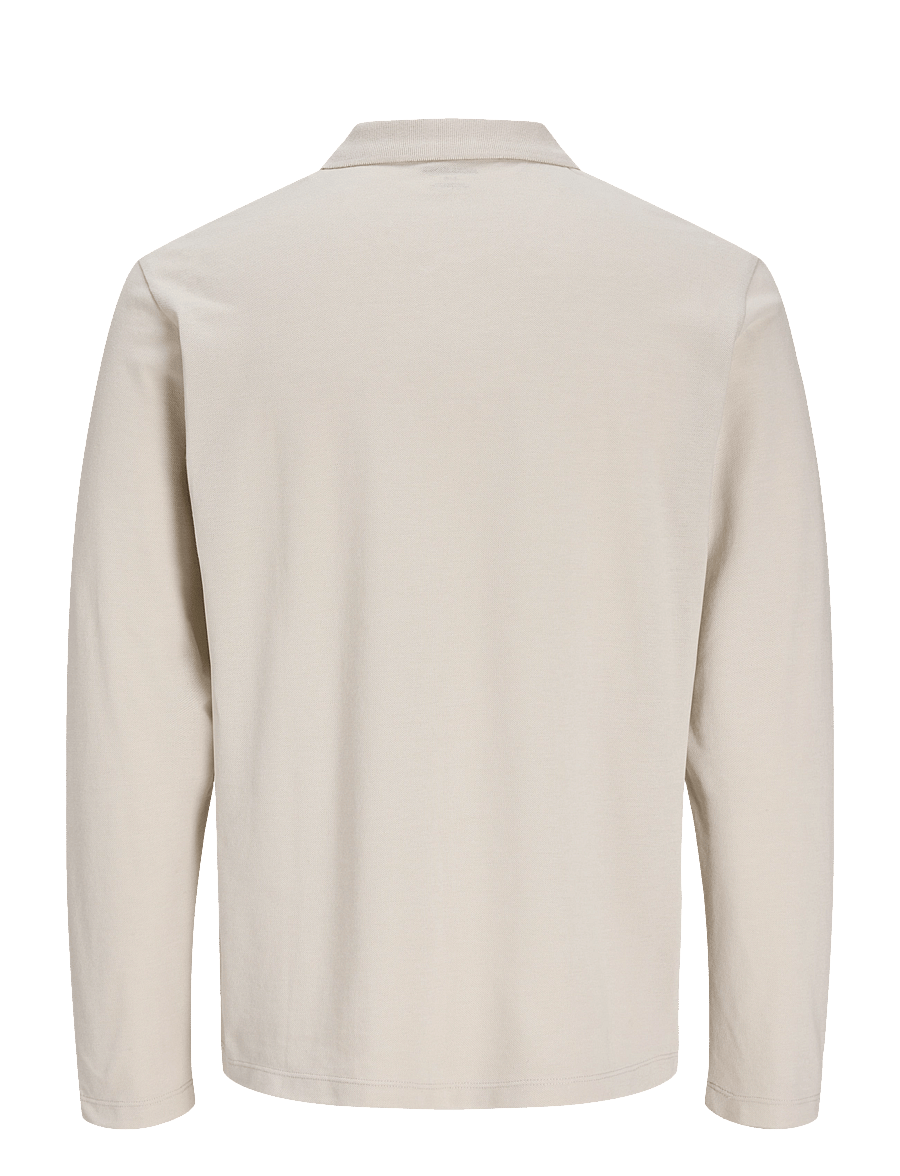 Jack & Jones - JJKANE POLO LS - pikkade varrukatega kootud polod - moonbeam - 2