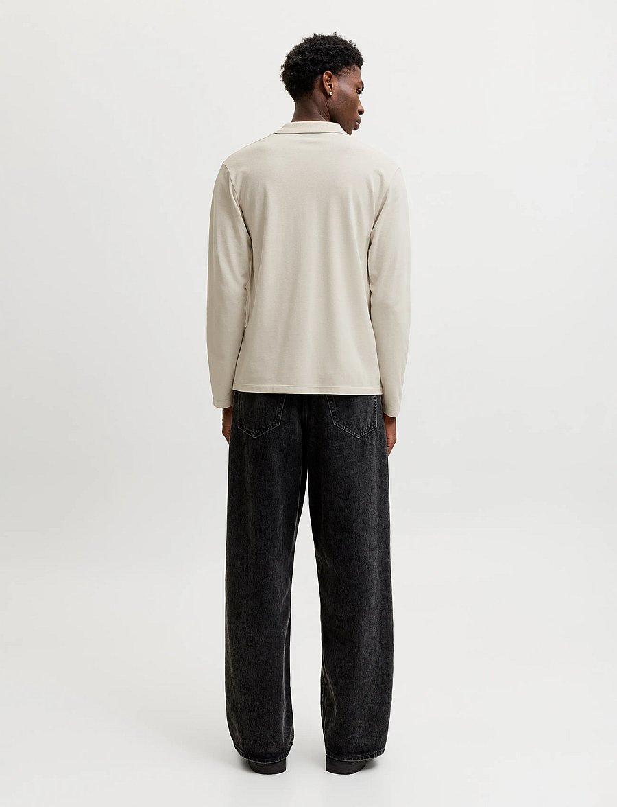 Jack & Jones - JJKANE POLO LS - pikkade varrukatega kootud polod - moonbeam - 3