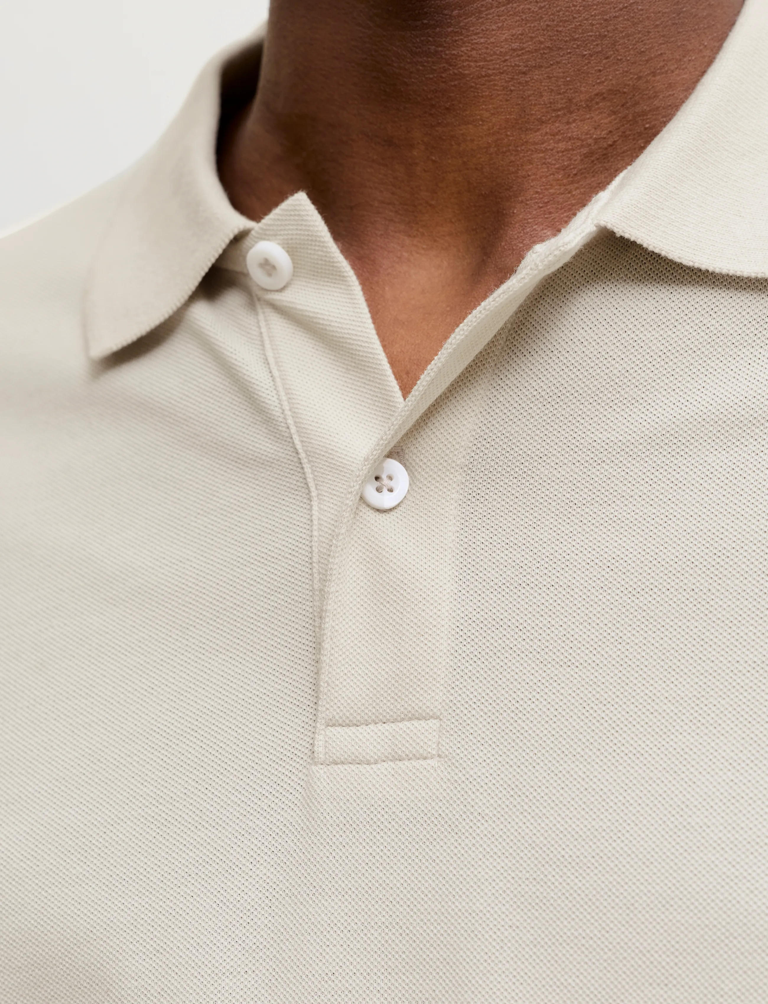 Jack & Jones - JJKANE POLO LS - pikkade varrukatega kootud polod - moonbeam - 5