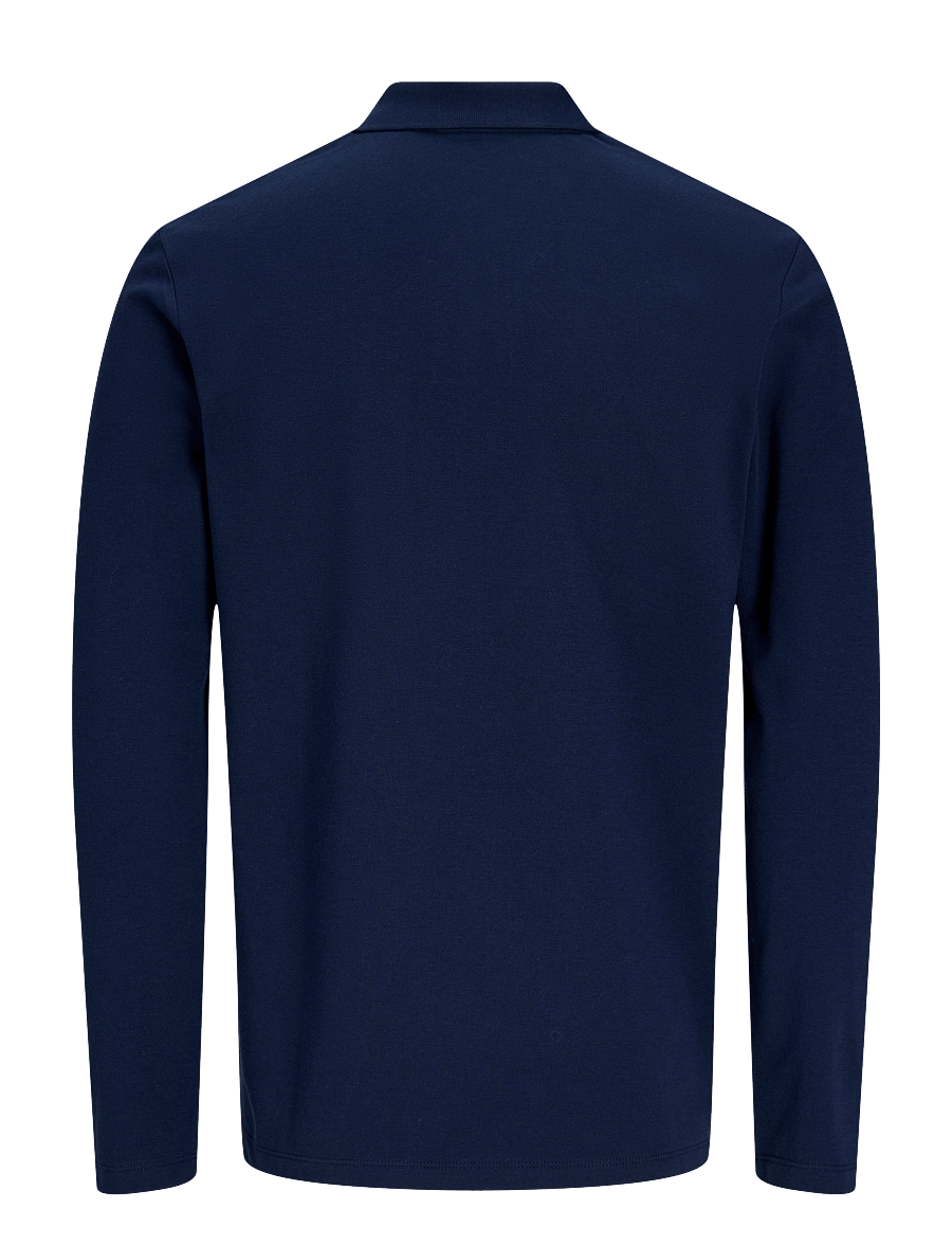 Jack & Jones - JJKANE POLO LS - pikkade varrukatega kootud polod - navy blazer - 1