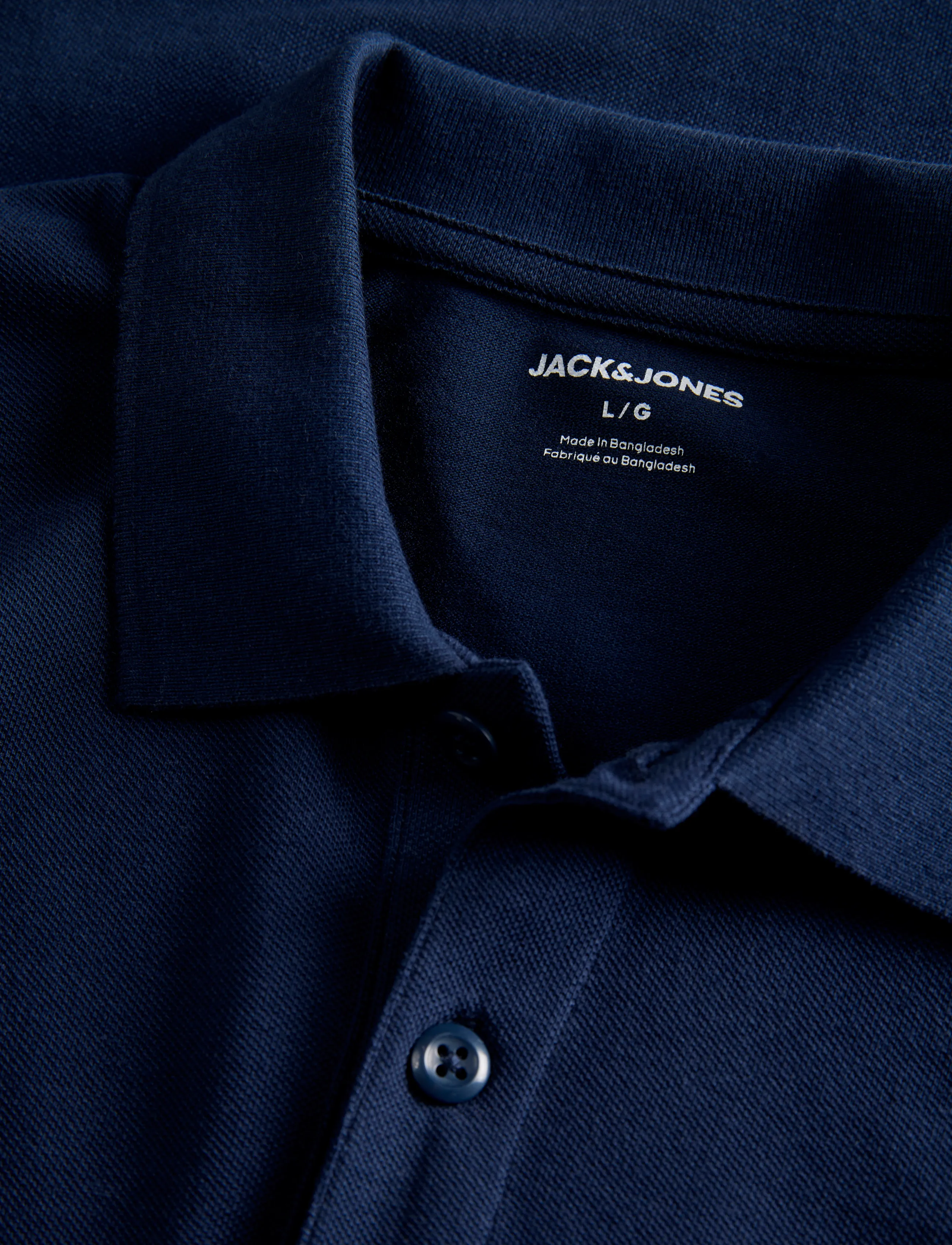 Jack & Jones - JJKANE POLO LS - pikkade varrukatega kootud polod - navy blazer - 2