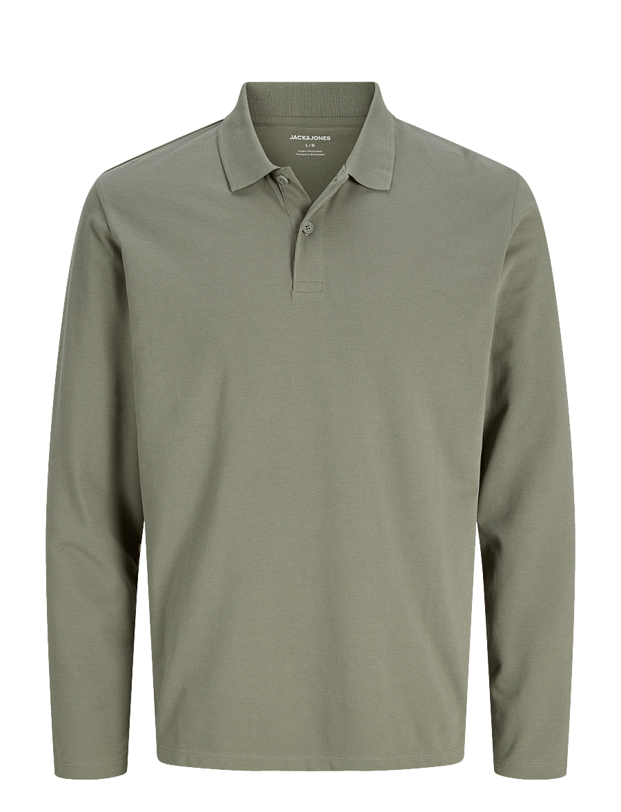 Jack & Jones - JJKANE POLO LS - langärmelige strick-polohemden - vetiver - 1