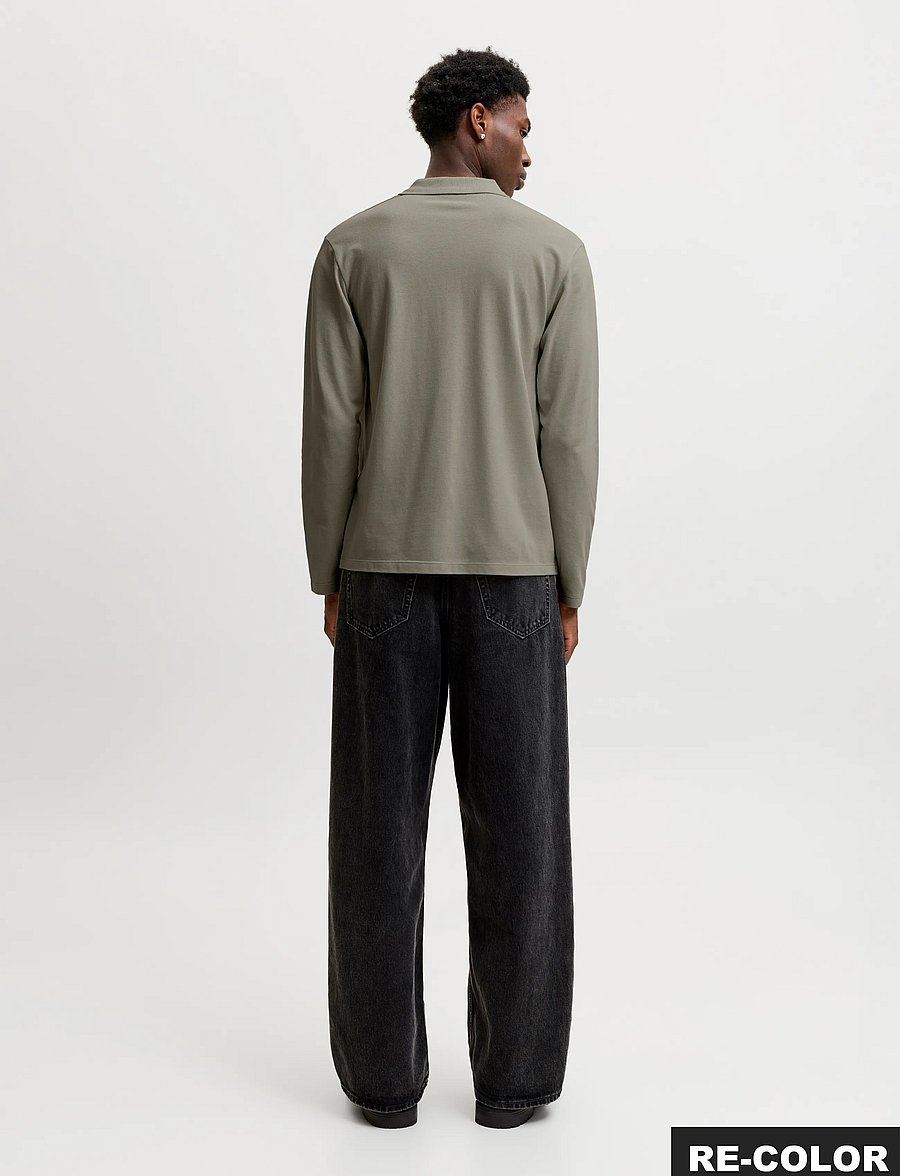 Jack & Jones - JJKANE POLO LS - langärmelige strick-polohemden - vetiver - 3