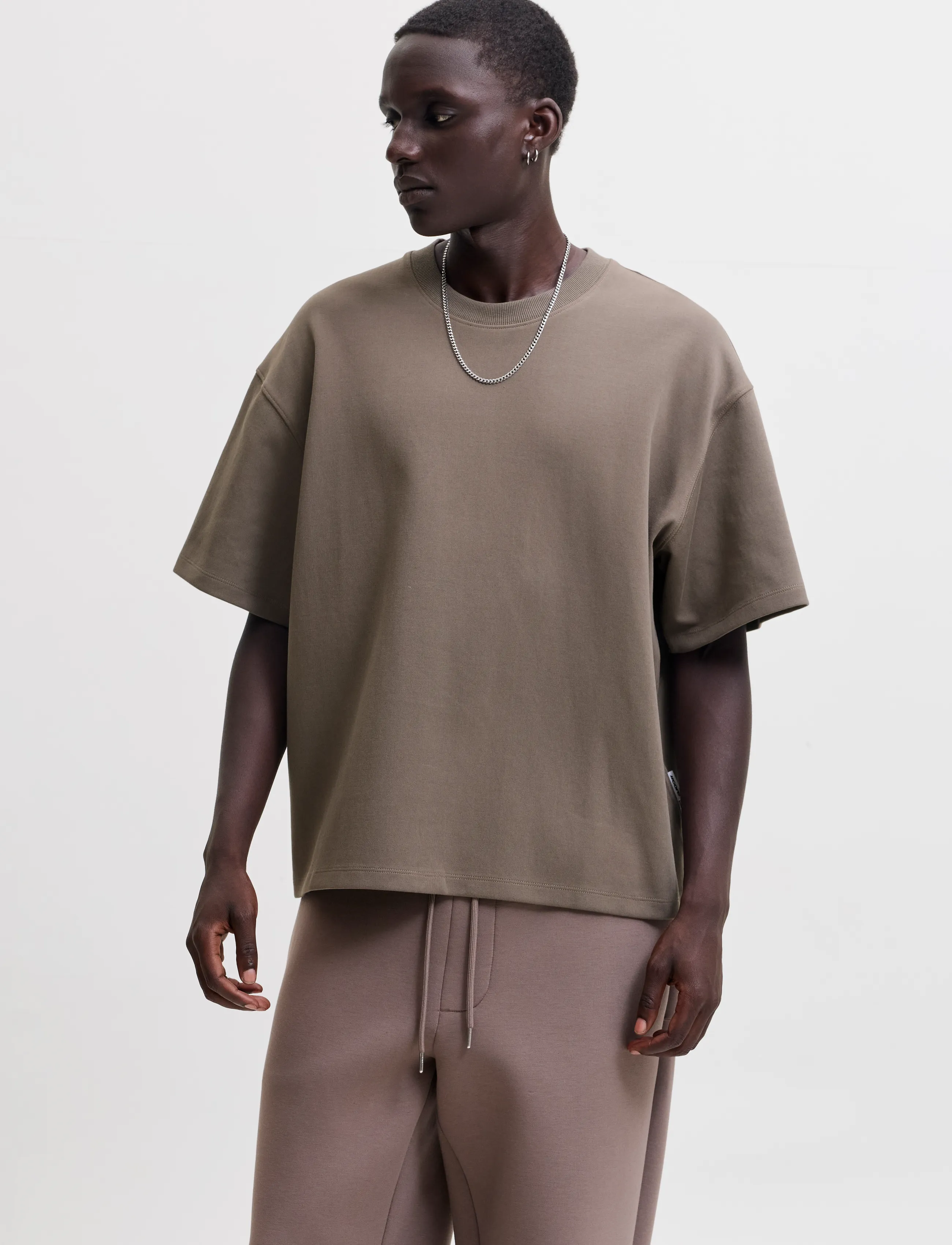 Jack & Jones JCOLEGACY SCUBA TEE SS CN - T-Shirts - FALCON / brown