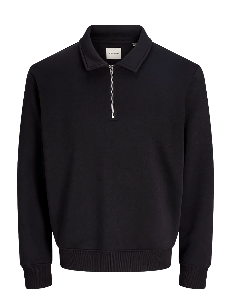 Jack & Jones - JJBRADLEY SWEAT ZIP POLO - black - 1