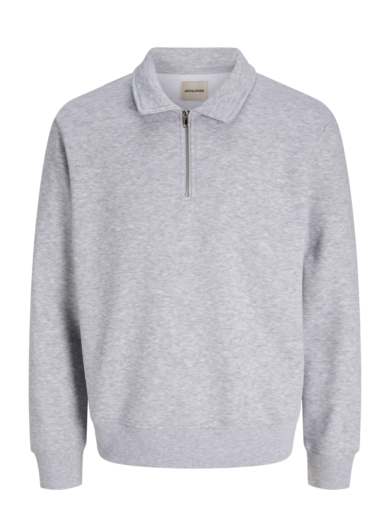 JACK & JONES Jjbradley Sweat Zip Polo Grau - XXL - Herren