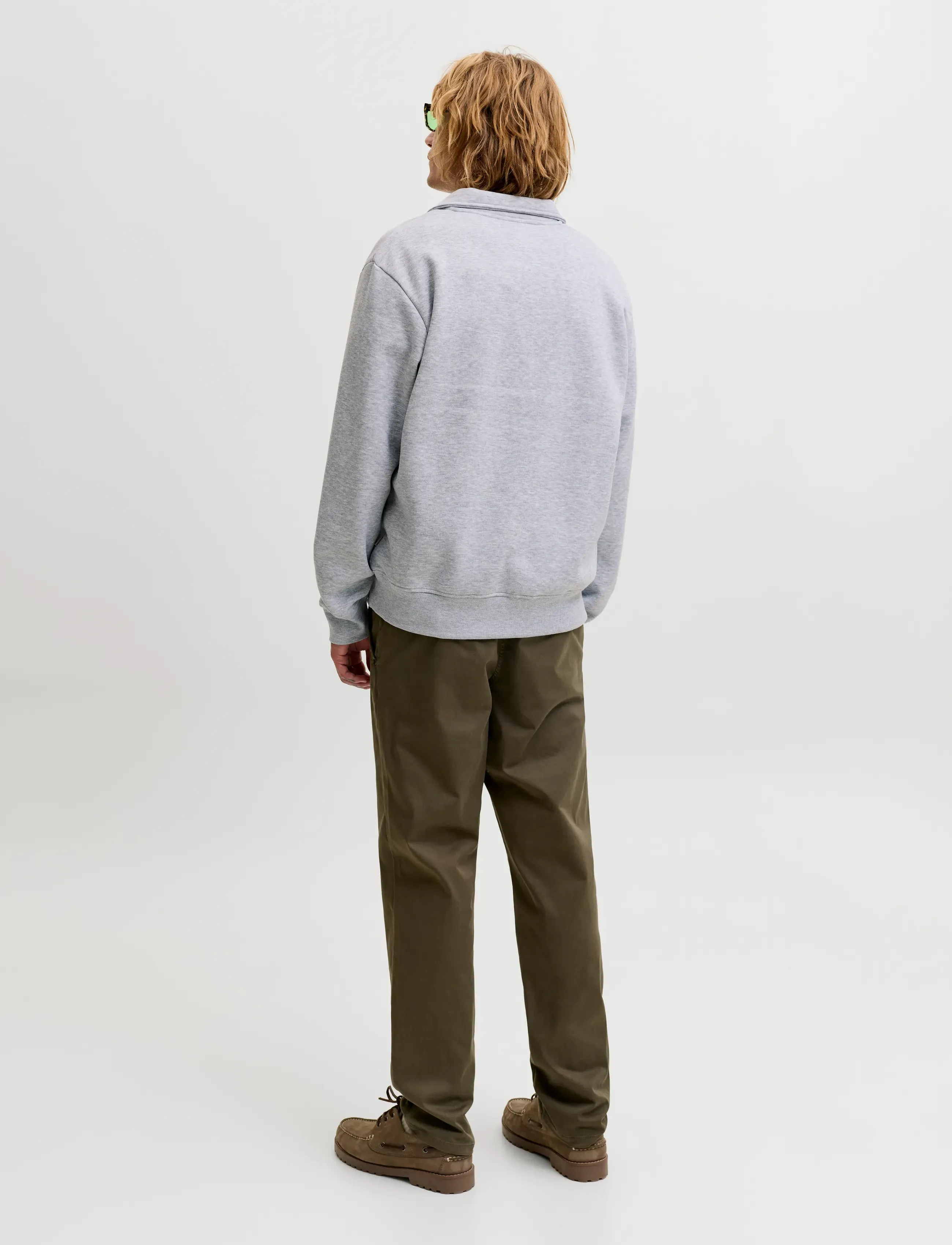 Jack & Jones - JJBRADLEY SWEAT ZIP POLO - light grey melange - 3