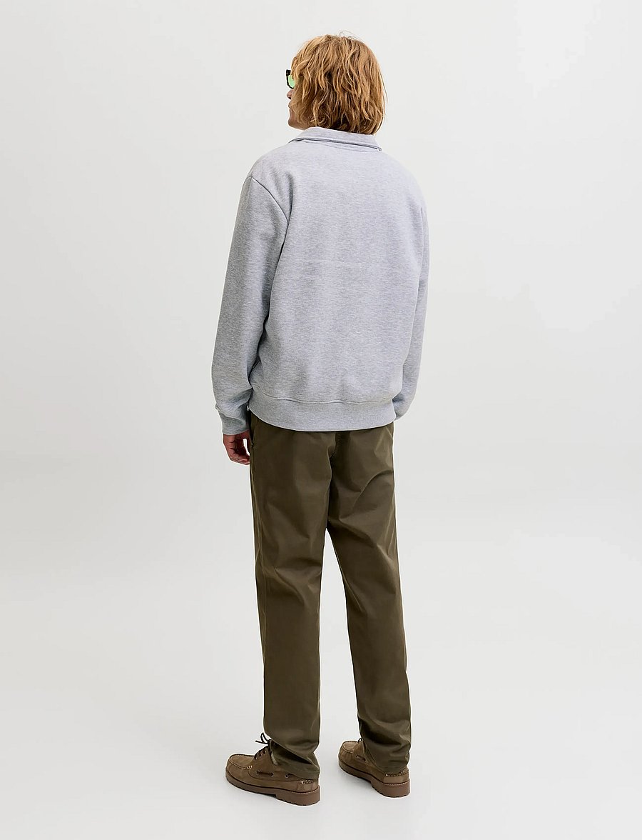 Jack & Jones - JJBRADLEY SWEAT ZIP POLO - light grey melange - 3