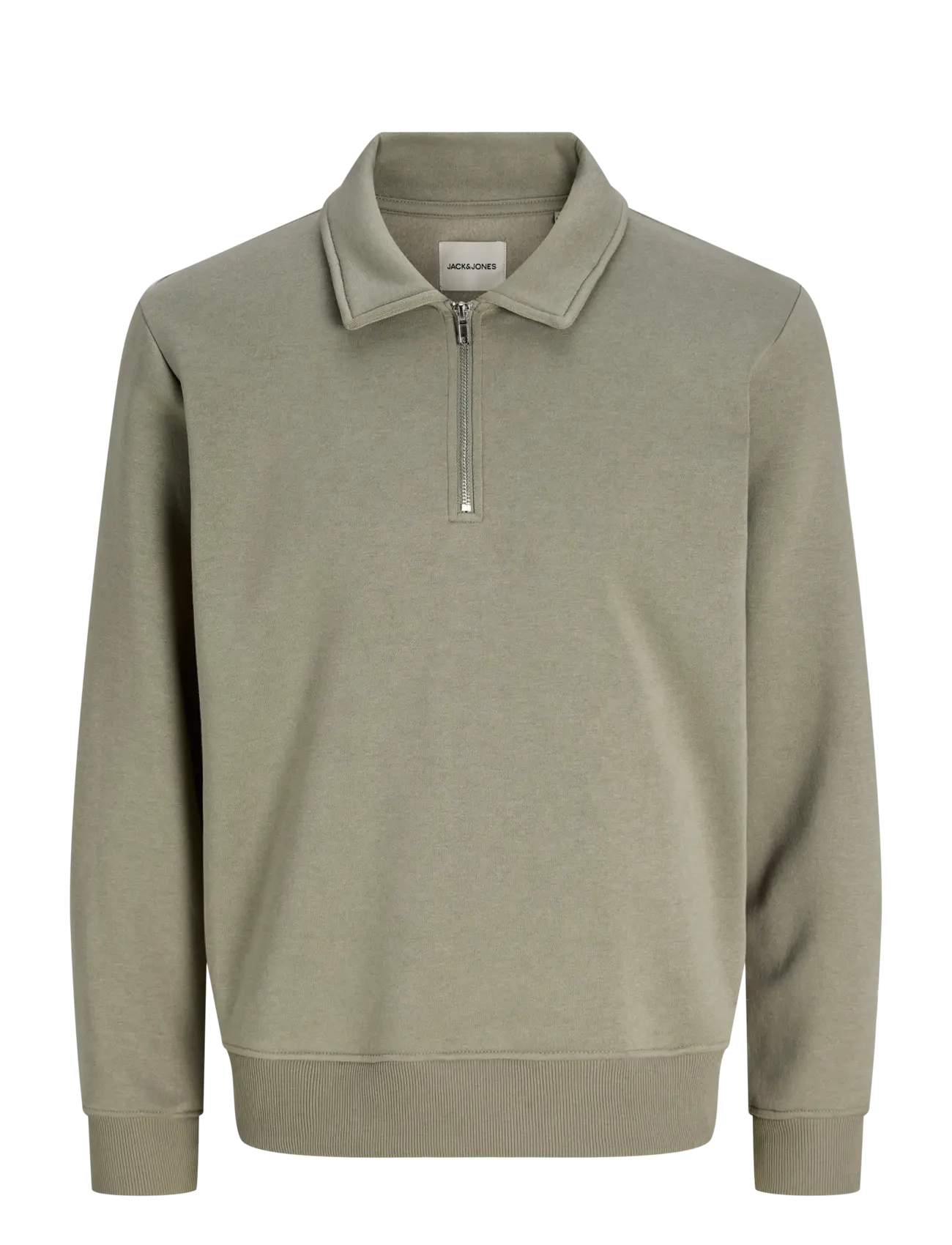 JACK & JONES Jjbradley Sweat Zip Polo Khaki - XL - Herren