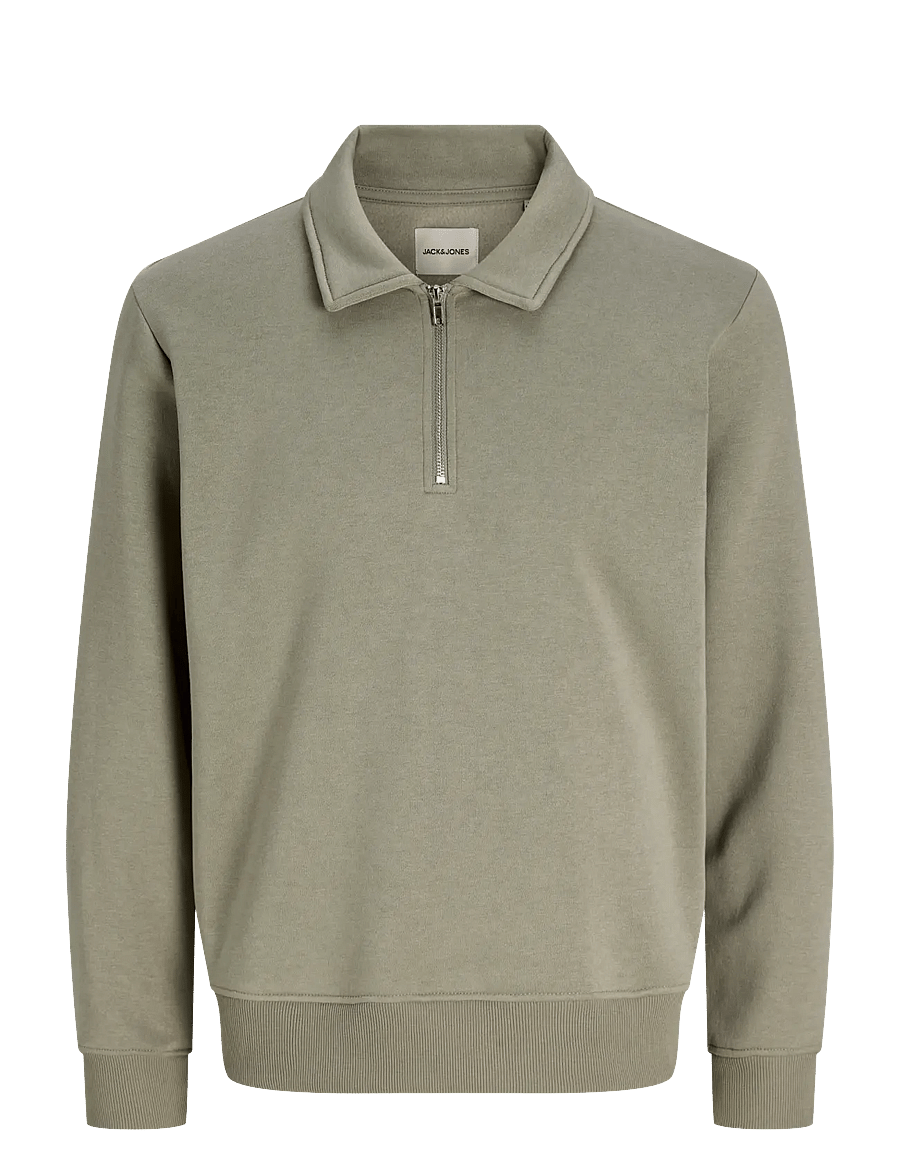 Jack & Jones - JJBRADLEY SWEAT ZIP POLO - vetiver - 1