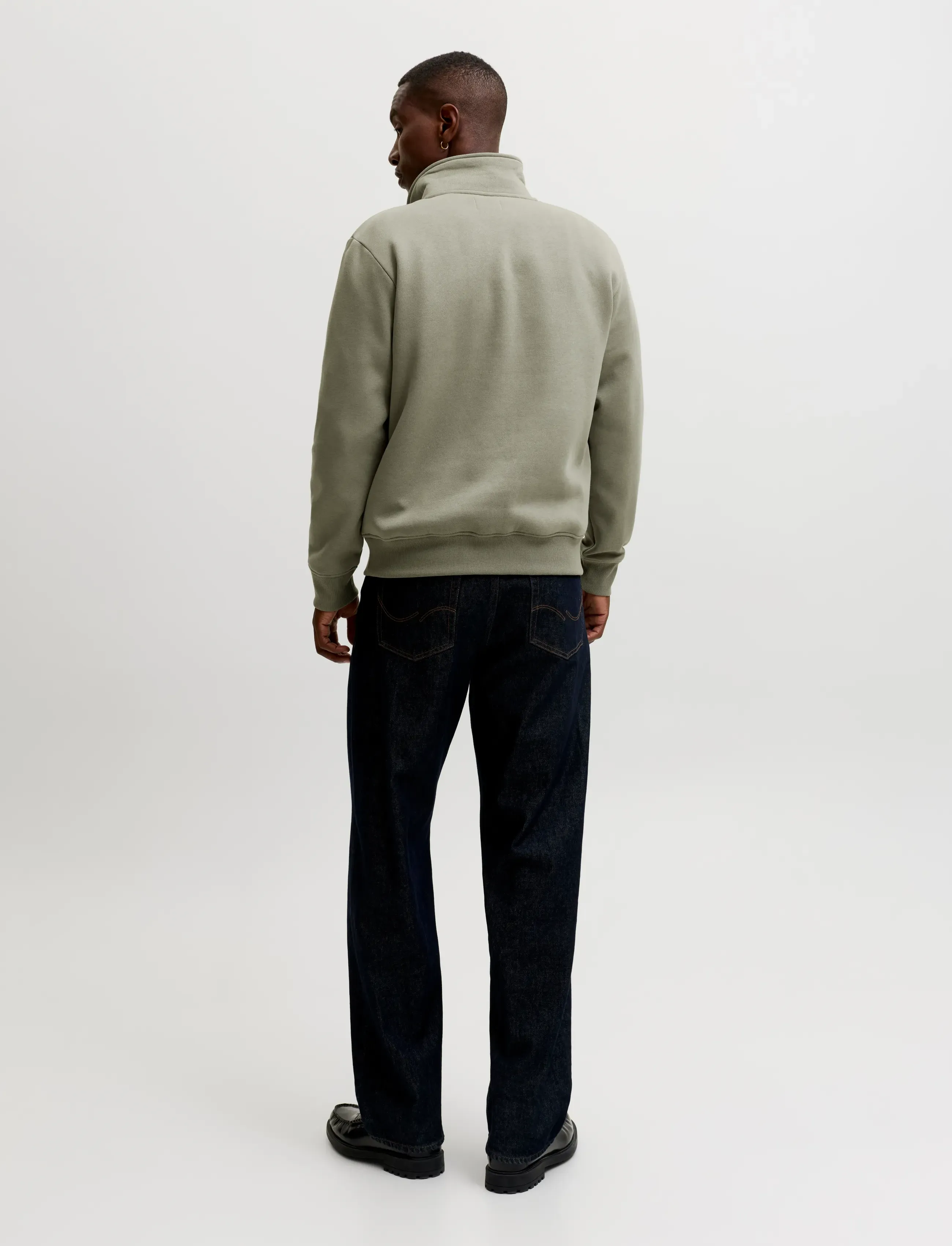 Jack & Jones - JJBRADLEY SWEAT ZIP POLO - vetiver - 3