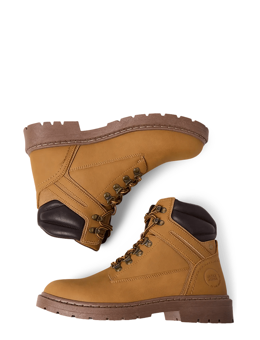 Jack & Jones - JFWALCAN PU BOOT BF - snørestøvler - honey - 3
