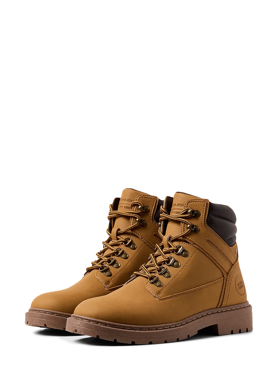 Jack & Jones - JFWALCAN PU BOOT BF - snørestøvler - honey - 4