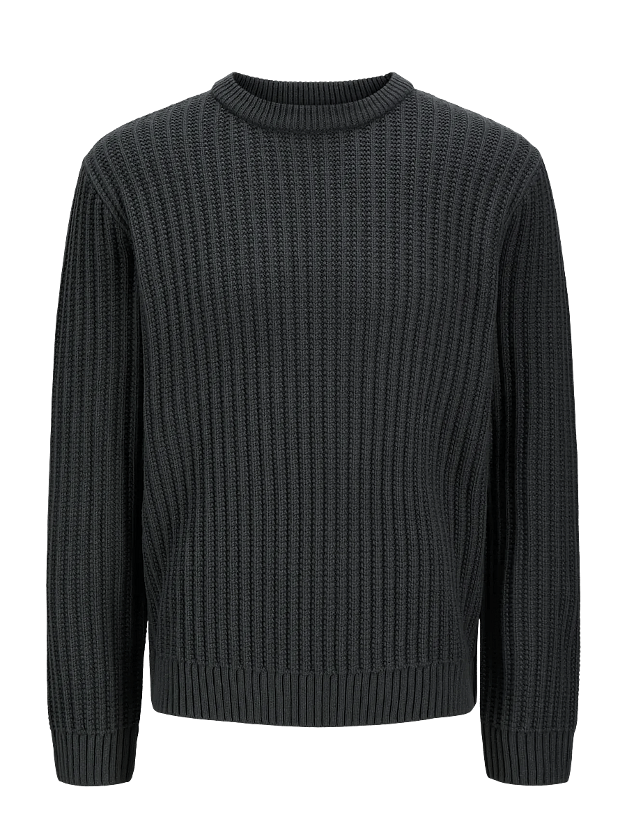 Jack & Jones - JJJAXON KNIT CREW NECK - rundhals - asphalt - 0