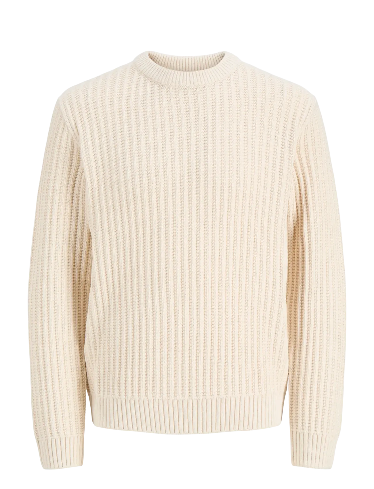 Jack & Jones JJJAXON KNIT CREW NECK - Rundhals - SEA SALT / cream