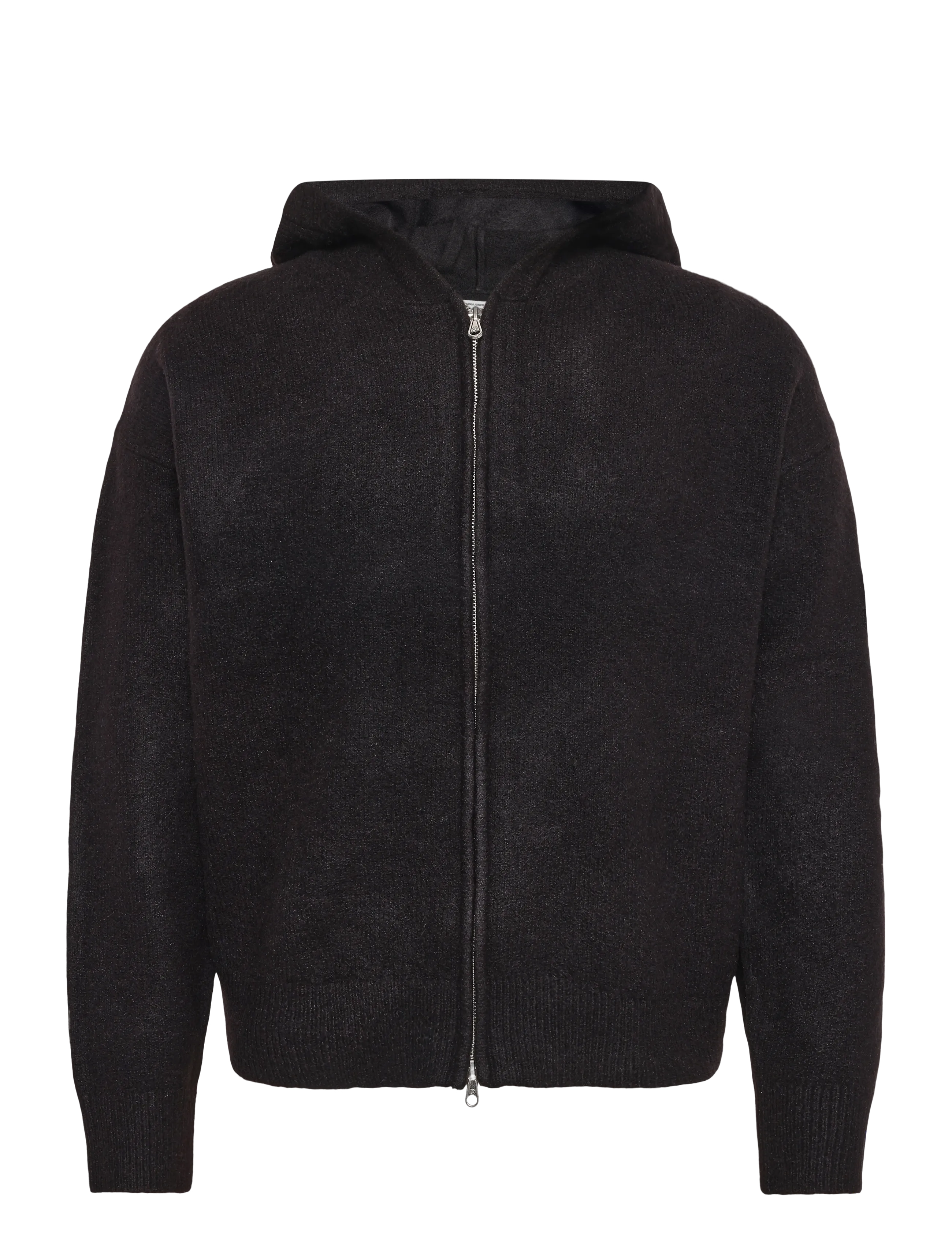 Jack & Jones JCOGRAVITY KNIT ZIP HOODIE - Kapuzenpullover - BLACK / black