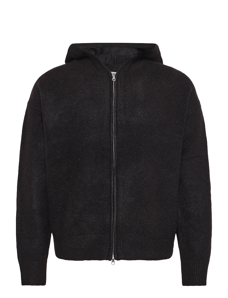 Jack & Jones - JCOGRAVITY KNIT ZIP HOODIE - kapuzenpullover - black - 0