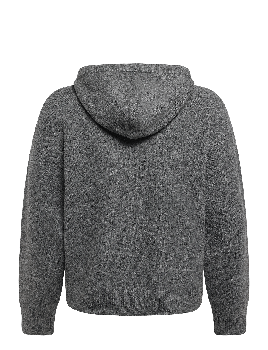 Jack & Jones - JCOGRAVITY KNIT ZIP HOODIE - dark grey melange - 1