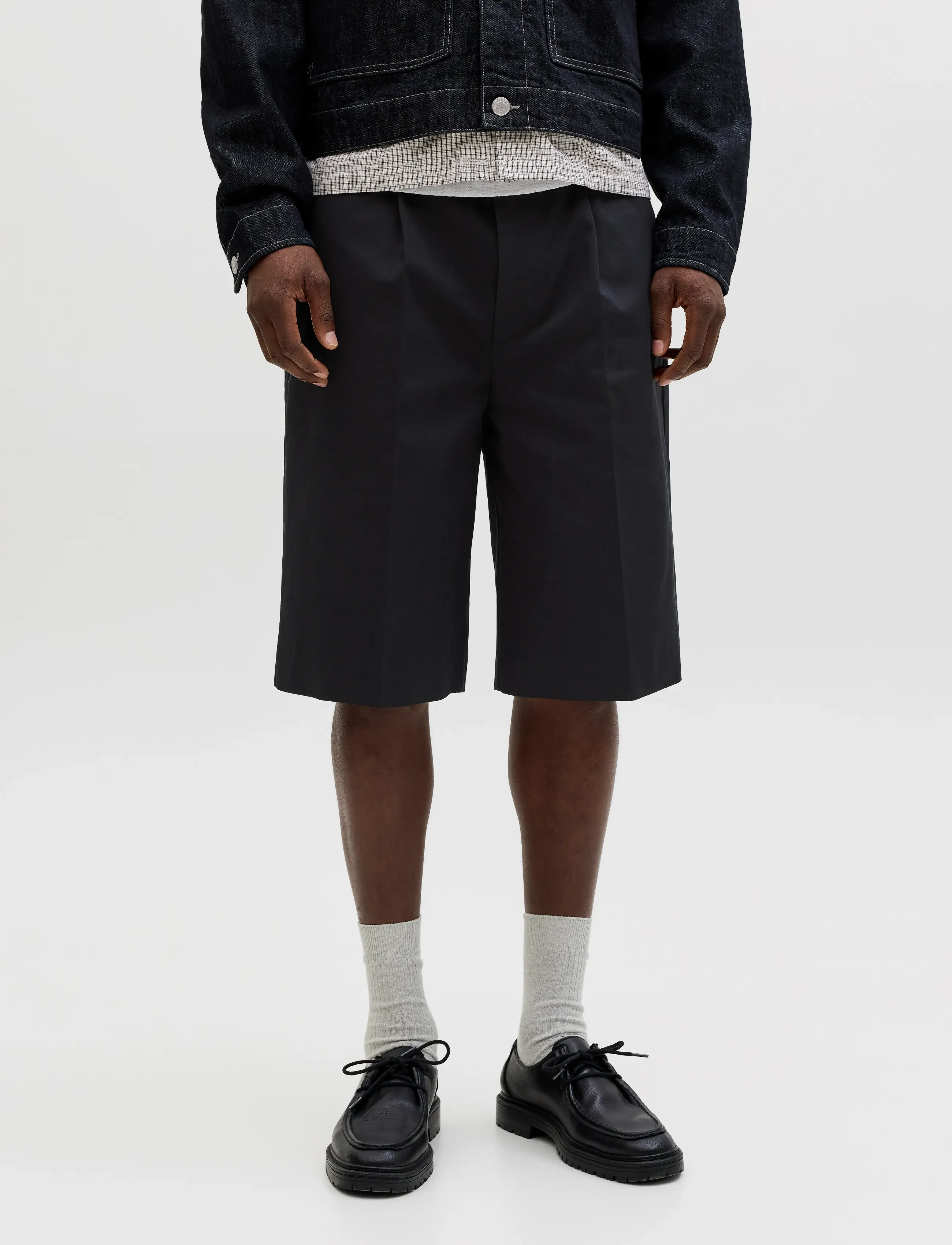Jack & Jones JPSTOWEN OTIS CHINO SHORT E STYD SS26 - Kollektionen - BLACK / black