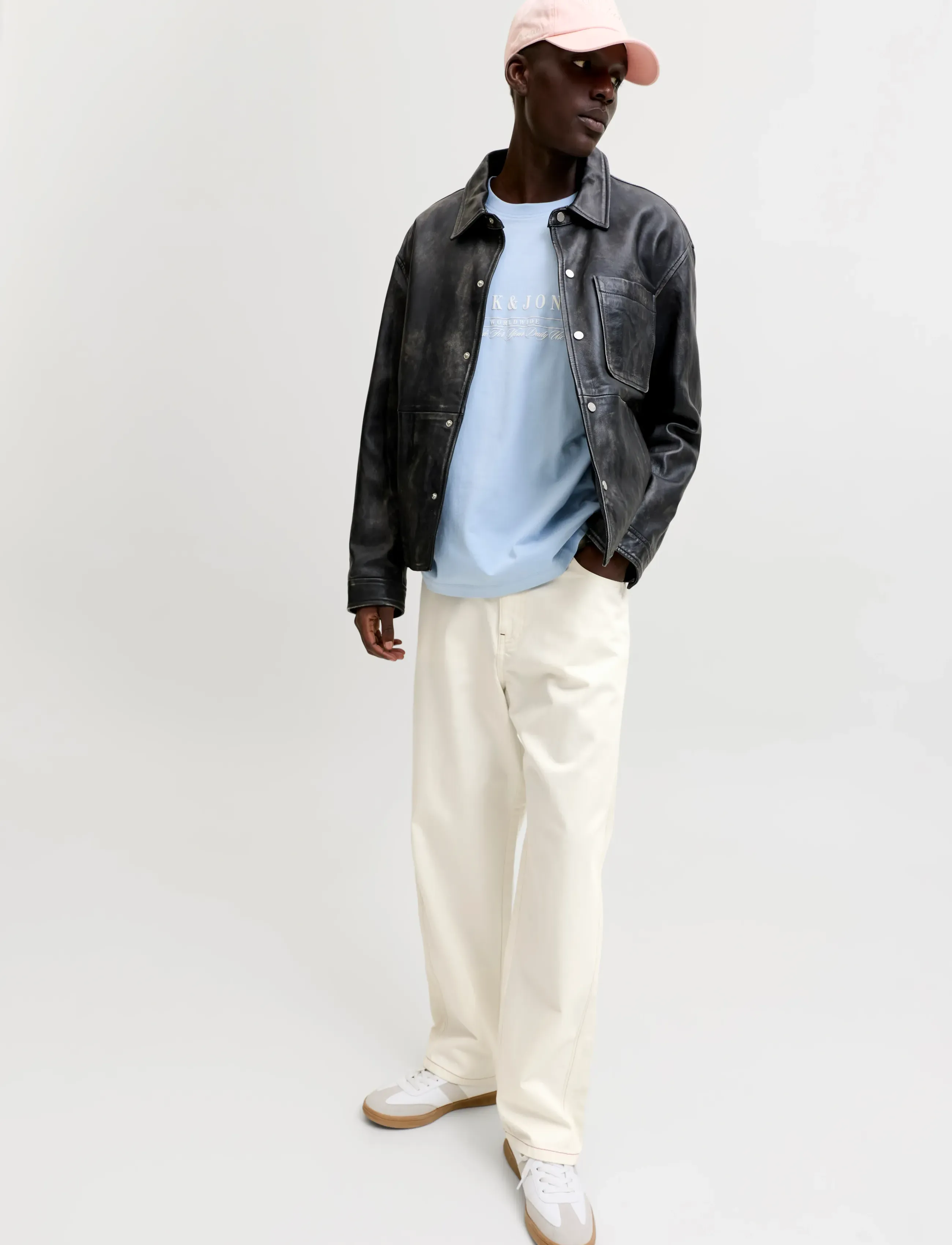 Jack & Jones - JPSTALEX CONTRAST 5 POCKET PANT STYDSS26 - casual trousers - antique white - 5