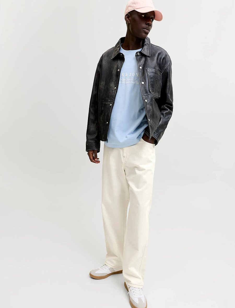 Jack & Jones - JPSTALEX CONTRAST 5 POCKET PANT STYDSS26 - casual bukser - antique white - 5