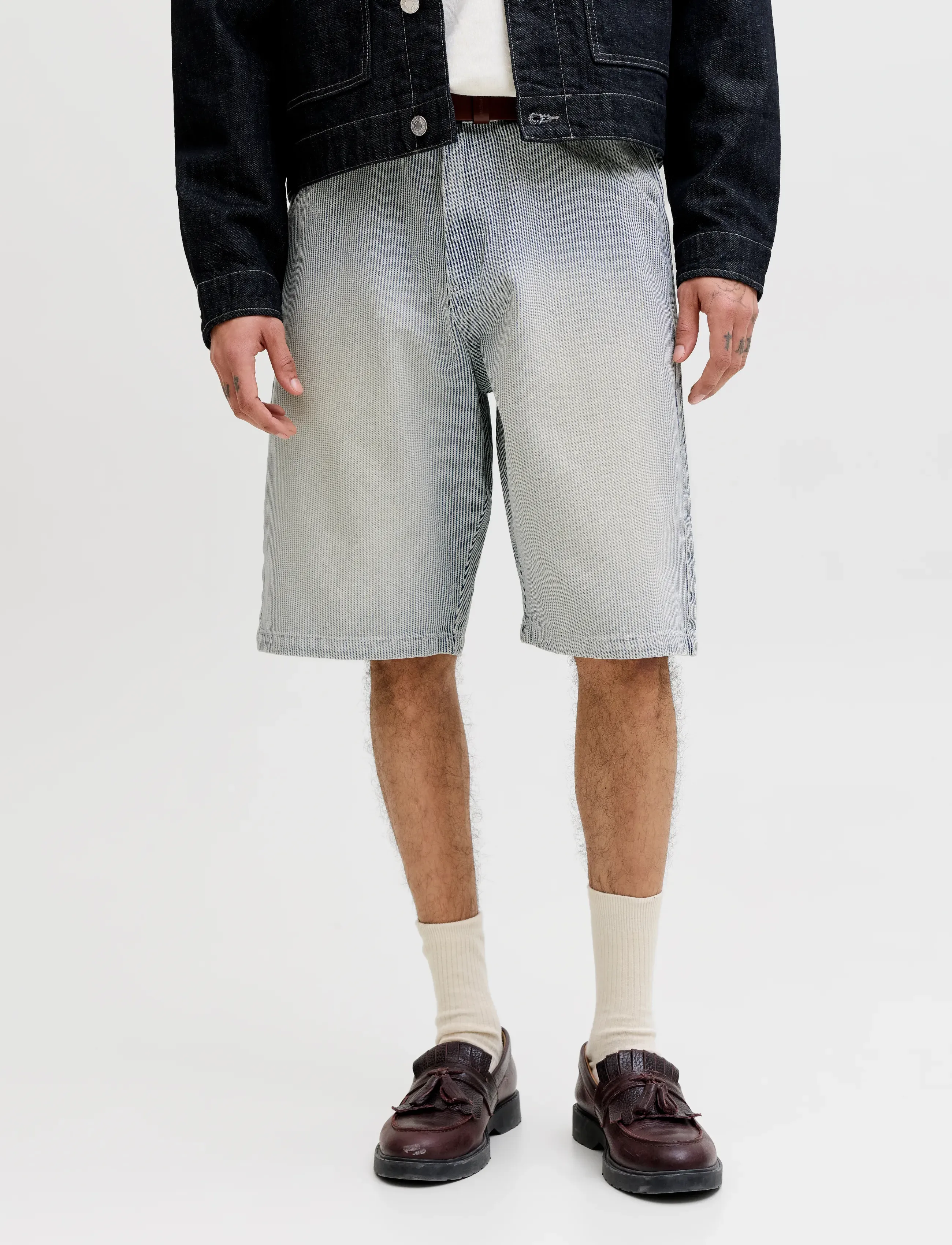 Jack & Jones JPSTALEX HICKORY SHORT XLNG STYD SS26 - Kollektionen - DARK NAVY / navy